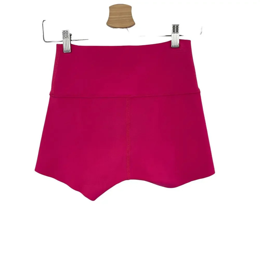 Skims Knit Swim‎ Mid Waist Shorts Magenta Pink Size Small - Picture 6 of 11